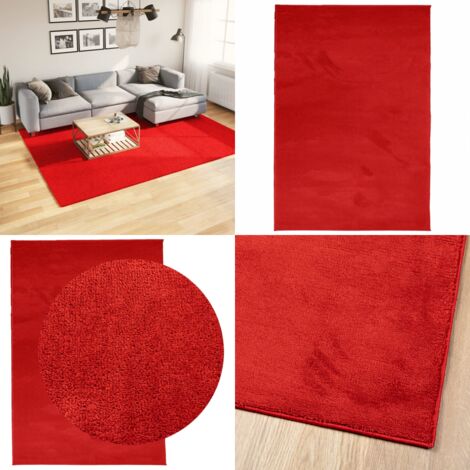 Alfombra de pelo corto OVIEDO rojo 200x280 cm - Alfombra de pelo - Alfombra de pelo sintético