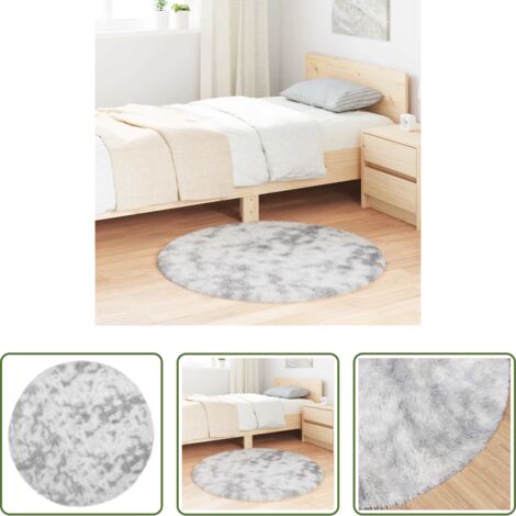 Alfombra de pelo largo -  Alfombra de pelo largo NAVARRA gris plateado 100x100 cm