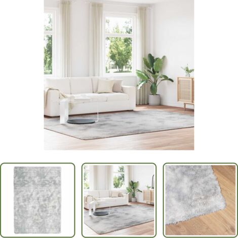 Alfombra de pelo largo -  Alfombra de pelo largo NAVARRA gris plateado 240x340 cm