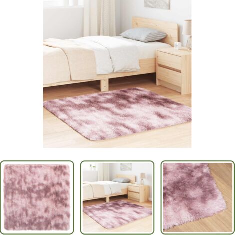 Alfombra de pelo largo -  Alfombra de pelo largo NAVARRA rosa polvoriento 120x120 cm