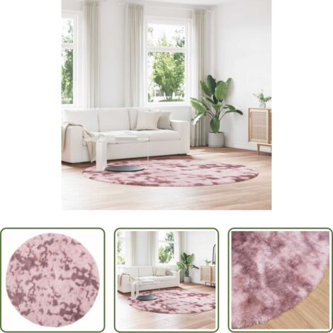 Alfombra de pelo largo -  Alfombra de pelo largo NAVARRA rosa polvoriento 240x240 cm