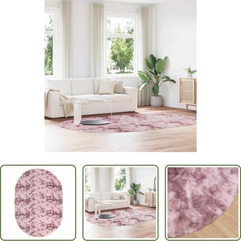 Alfombra de pelo largo -  Alfombra de pelo largo NAVARRA rosa polvoriento 300x200 cm