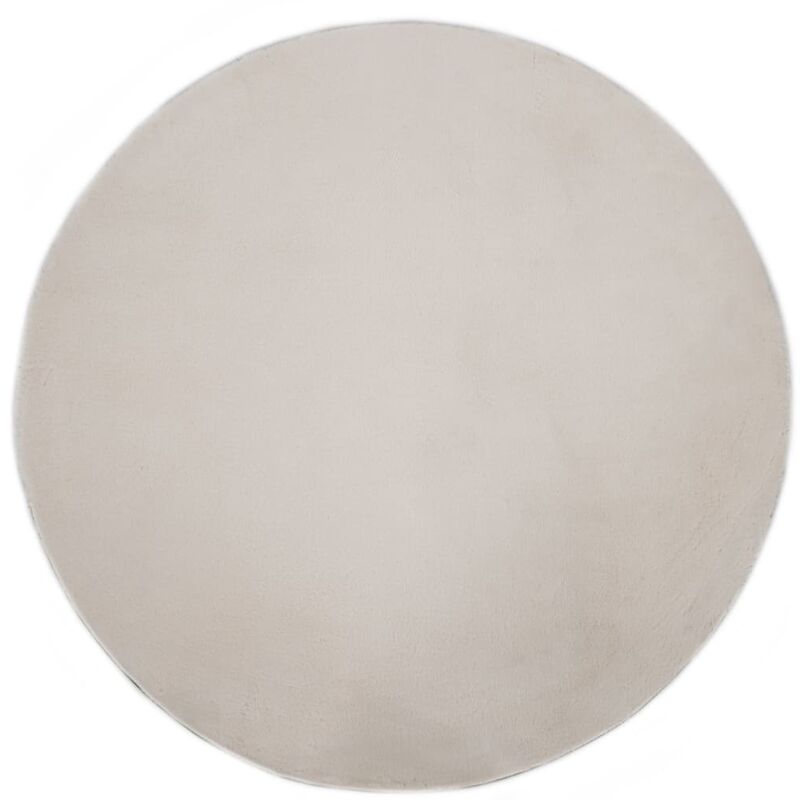 

Alfombra de pelo sintetico de conejo color crema 160 cm