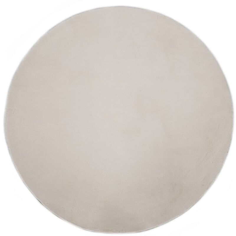 

vidaXL Alfombra de pelo sintético de conejo color crema 160 cm - Crema
