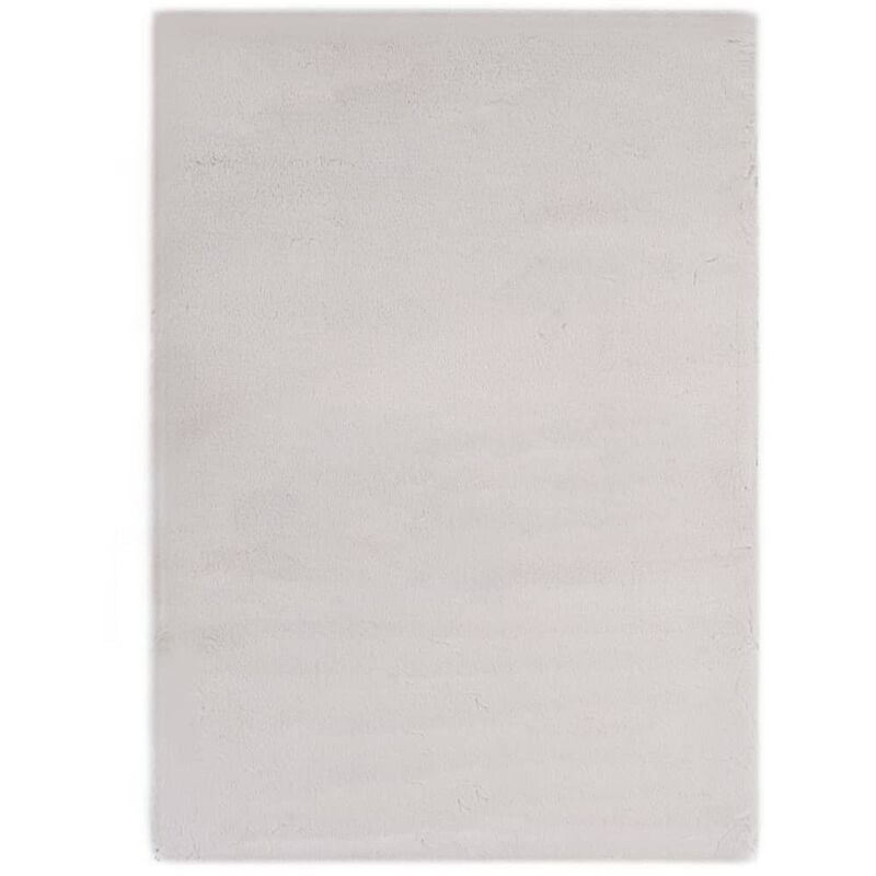 

Alfombra de pelo sintético de conejo gris 120x160 cm