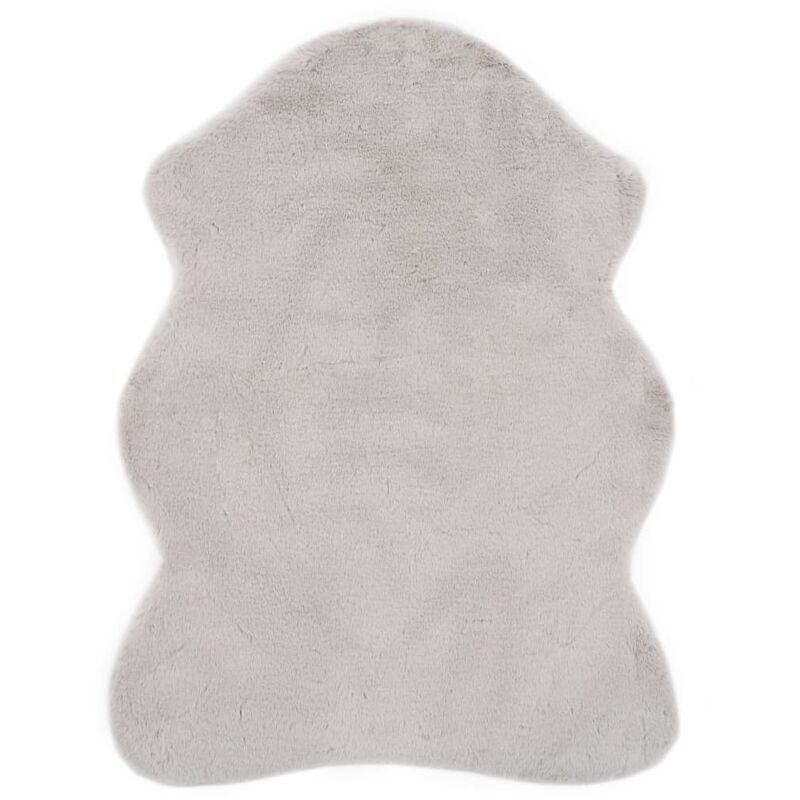 

Alfombra de pelo sintetico de conejo gris 65x95 cm