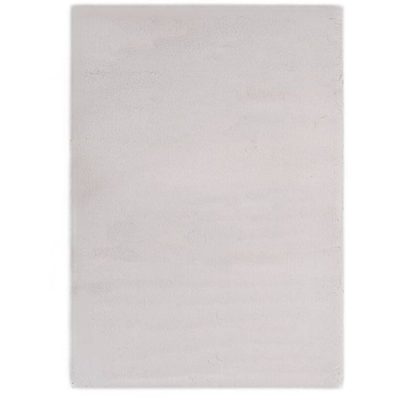 

Alfombra de pelo sintético de conejo gris 80x150 cm