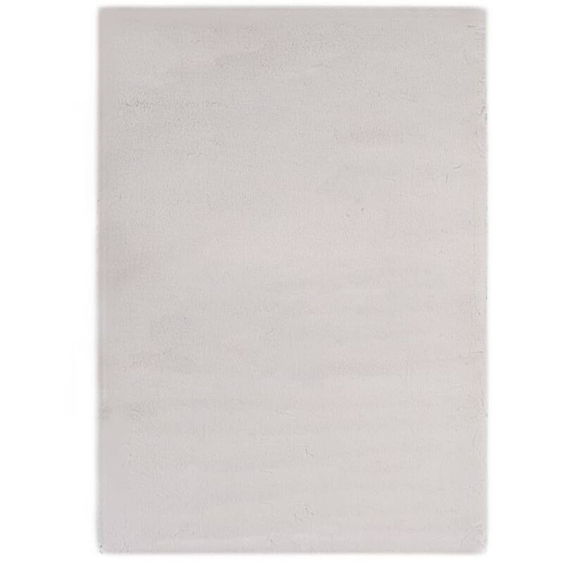 

vidaXL Alfombra de pelo sintético de conejo gris 80x150 cm - Gris
