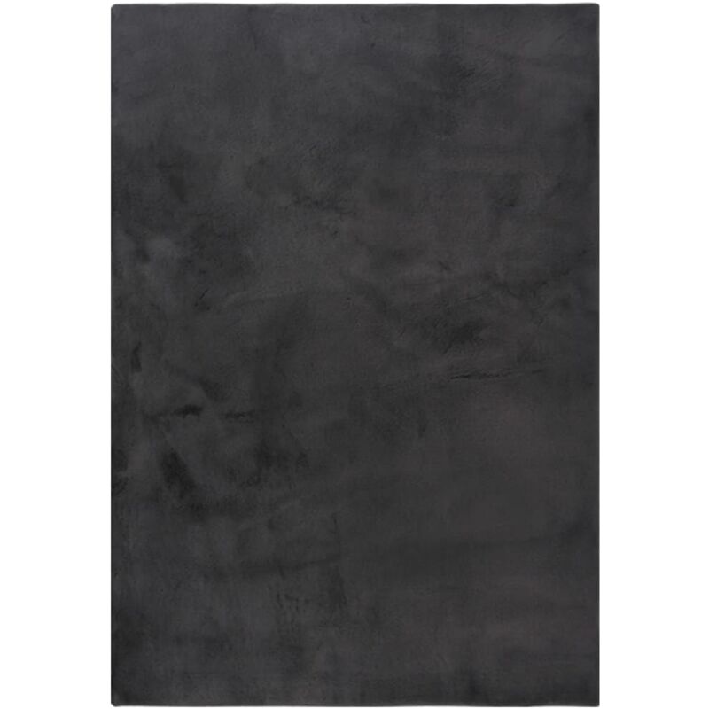 

Alfombra de pelo sintético de conejo gris antracita 200x300 cm