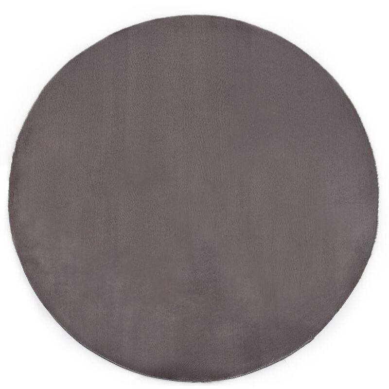 

Alfombra de pelo sintetico de conejo gris oscuro 80 cm