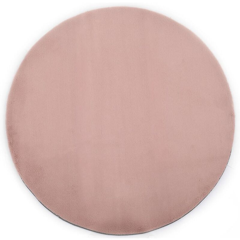

Alfombra de pelo sintetico de conejo rosa envejecido 160 cm