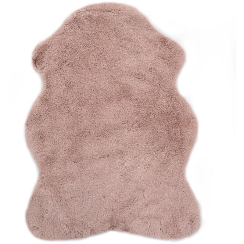 

Alfombra de pelo sintético de conejo rosa envejecido 65x95 cm