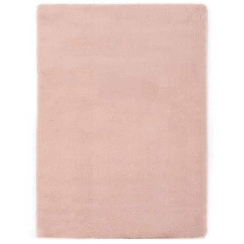 

Alfombra de pelo sintético de conejo rosa envejecido 120x160 cm - Rosa