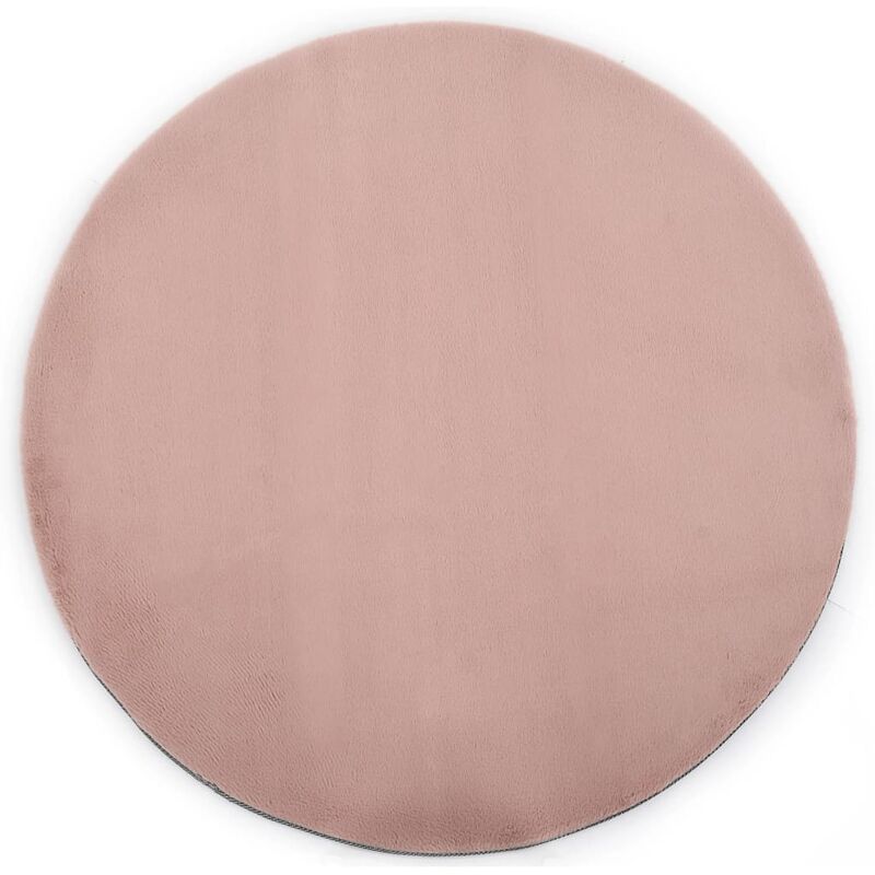 

Alfombra de pelo sintético de conejo rosa envejecido 160 cm - Rosa