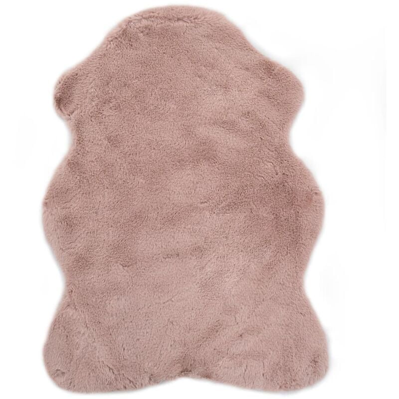 

Alfombra de pelo sintético de conejo rosa envejecido 65x95 cm - Rosa