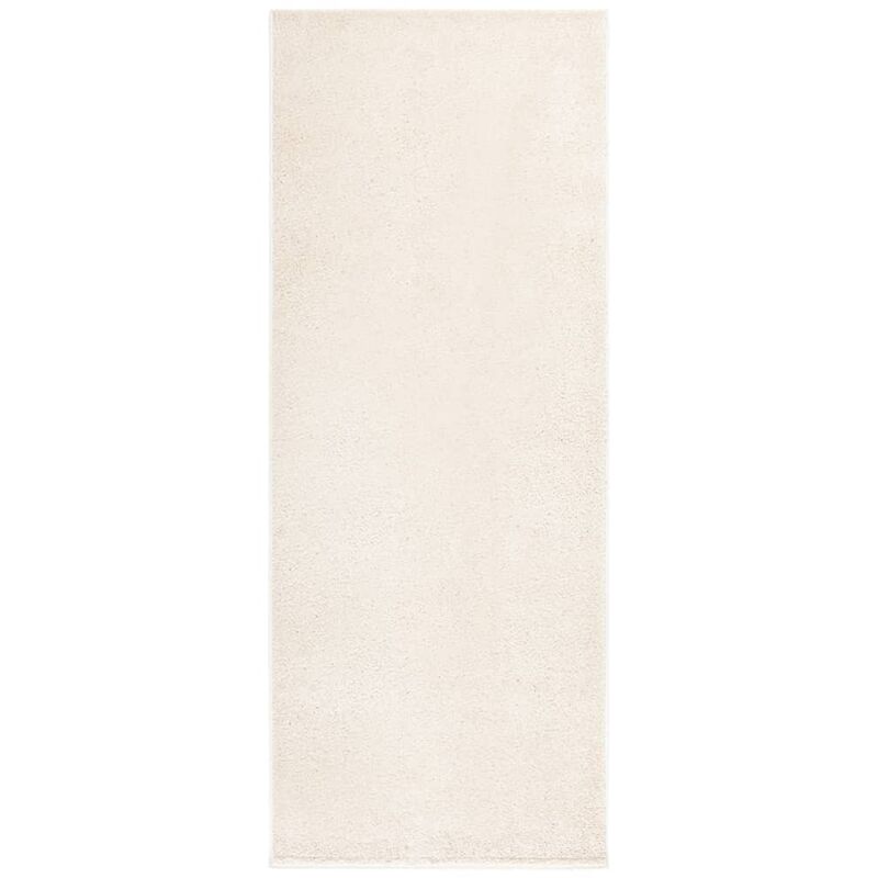 

Alfombra de pelo suave antideslizante beige 57x150 cm