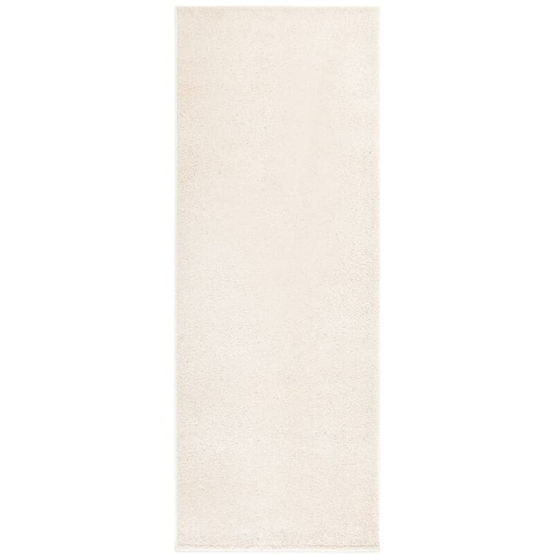 

Alfombra de pelo suave antideslizante beige 67x180 cm