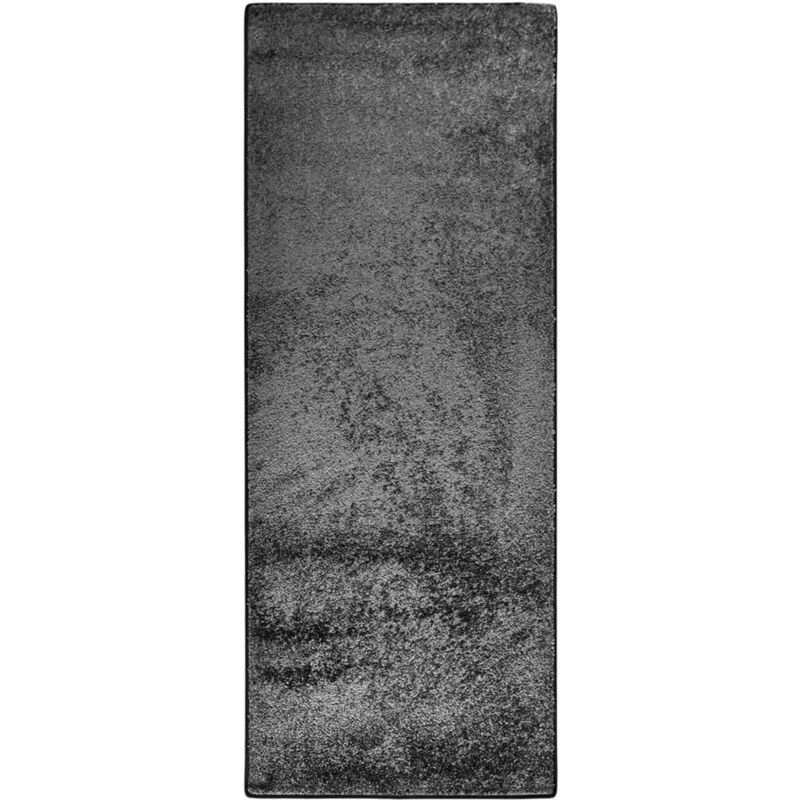 

Alfombra de pelo suave antideslizante gris 57x150 cm