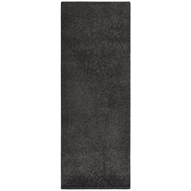 

Alfombra de pelo suave antideslizante gris antracita 67x180 cm