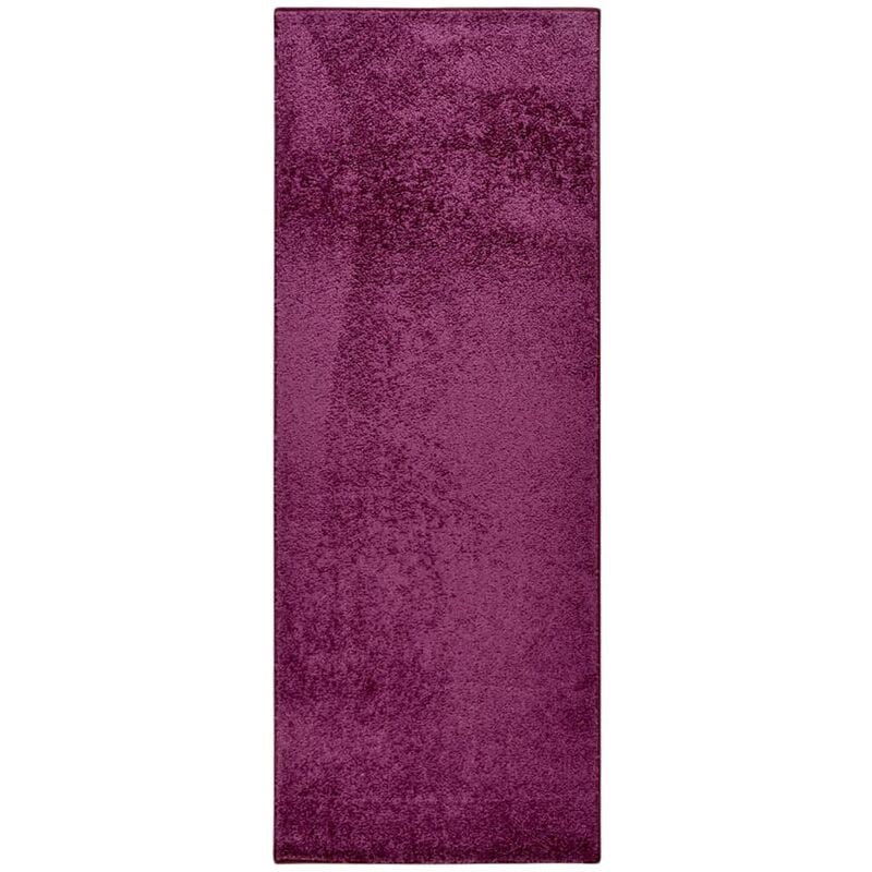 

Alfombra de pelo suave antideslizante morado 57x150 cm