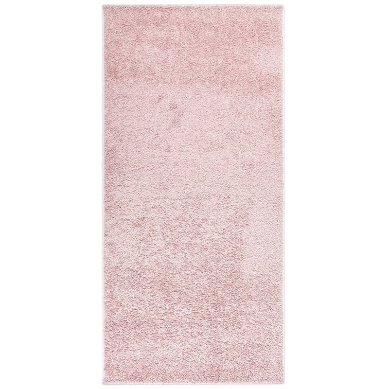 

Alfombra de pelo suave antideslizante rosa 115x170 cm