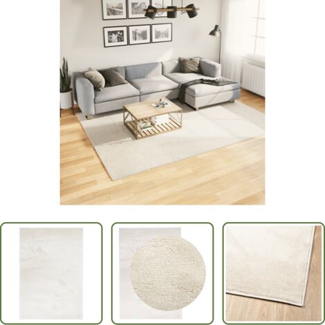 Alfombra de peluche -  Alfombra de pelo corto OVIEDO beige 200x280 cm