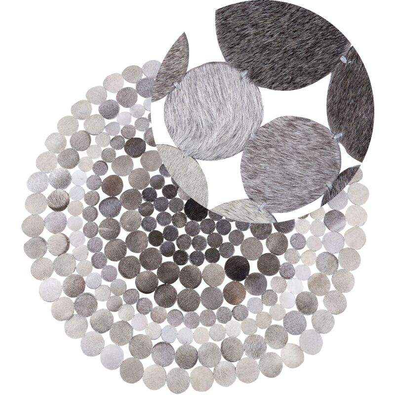 

Alfombra de piel 140x140 cm gris HILVAN