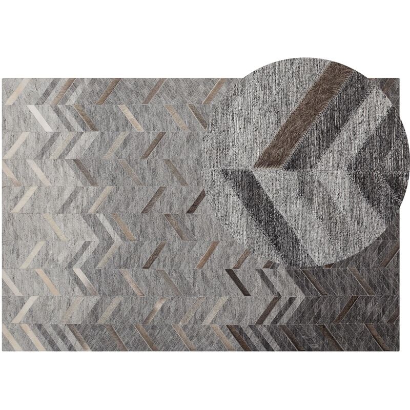 

Alfombra de piel 140x200 cm gris ARKUM