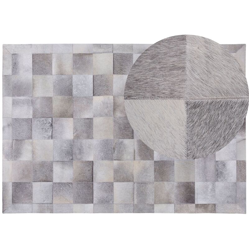 

Alfombra de piel 160 x 230 gris ALACAM