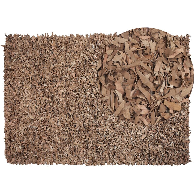 

Alfombra de piel beige 140x200 cm MUT