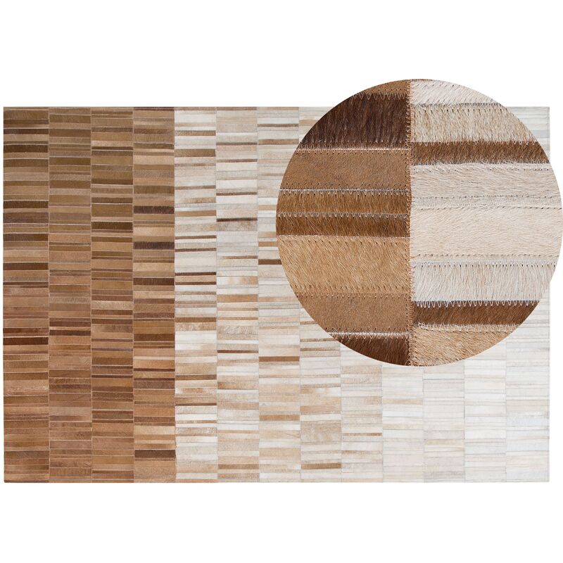 

Alfombra de piel beige 140x200 cm YAGDA