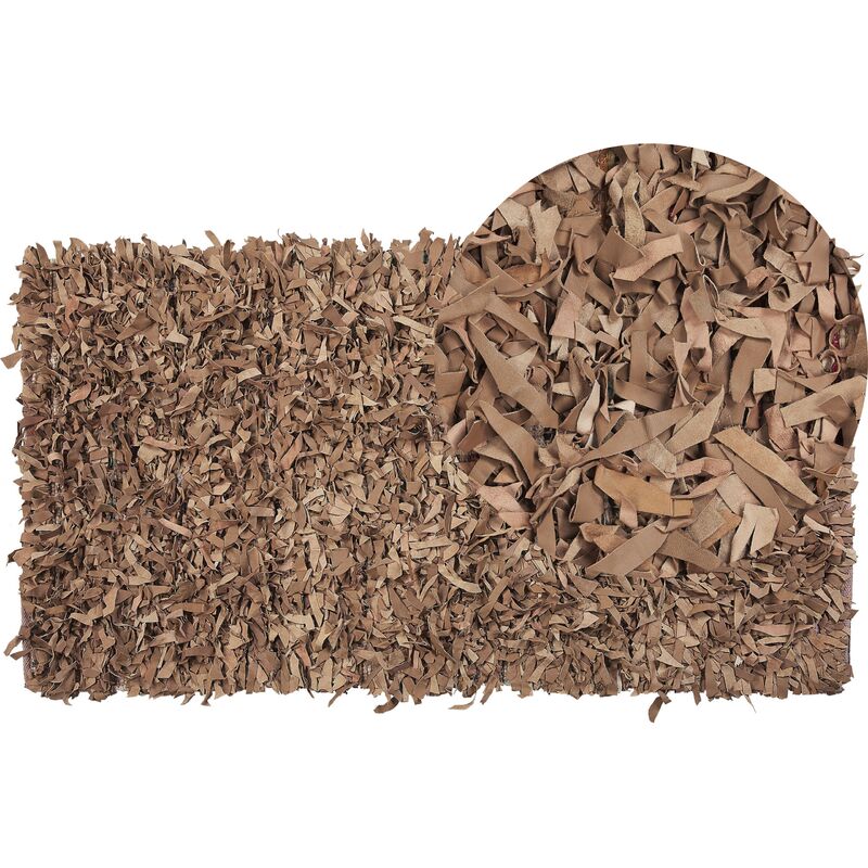 

Alfombra de piel beige 80x150 cm MUT