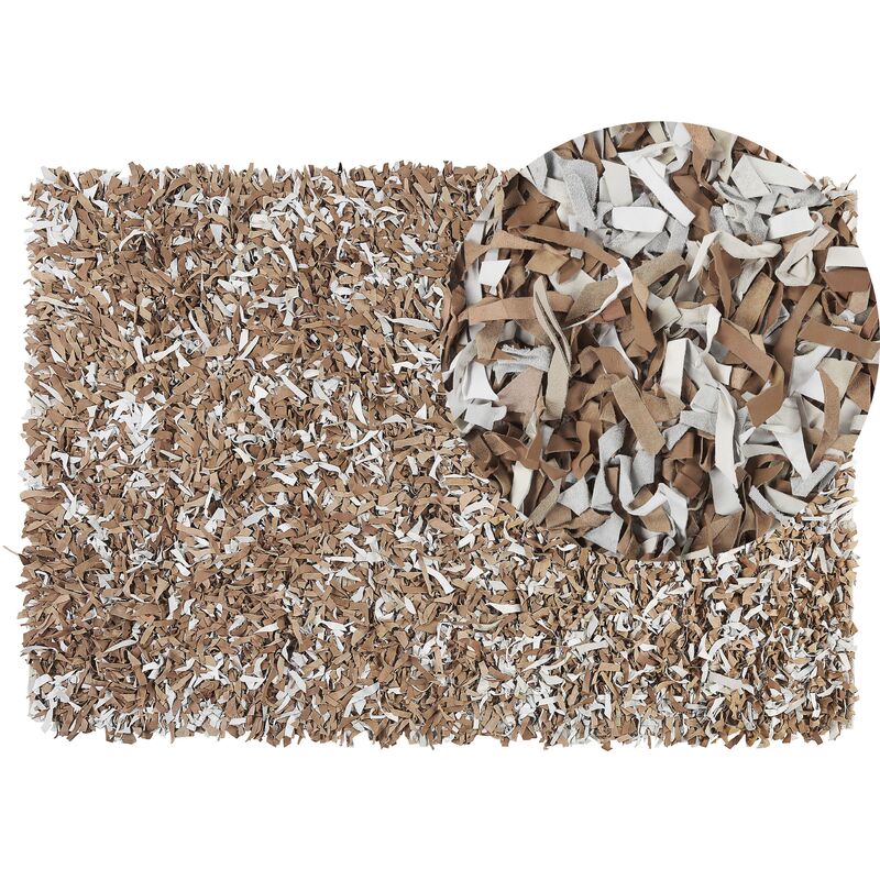 

Alfombra de piel beige claro 140x200 cm MUT