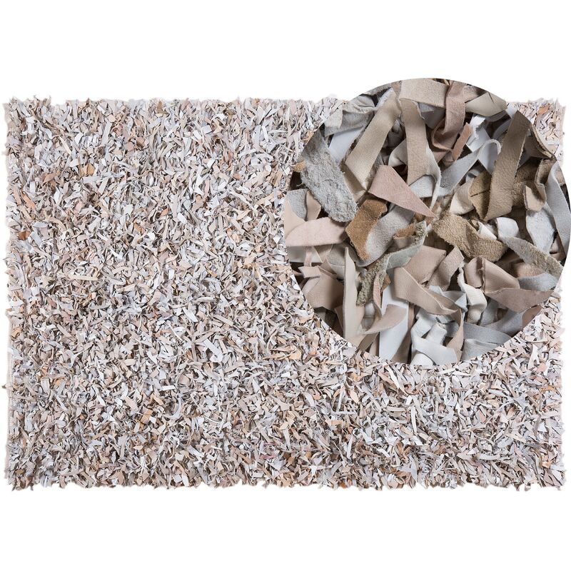 

Alfombra de piel beige claro 160x230 cm MUT