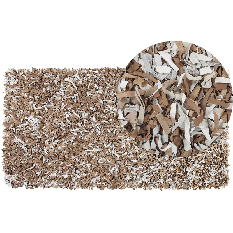 

Alfombra de piel beige claro 80x150 cm MUT