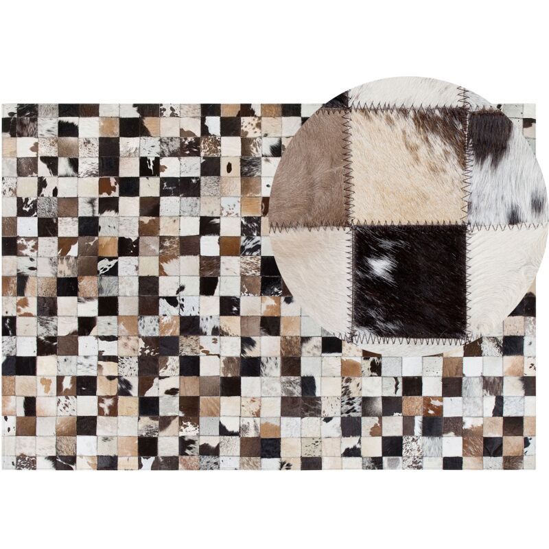 

Alfombra de piel blanca/beige 140x200 cm CERLI