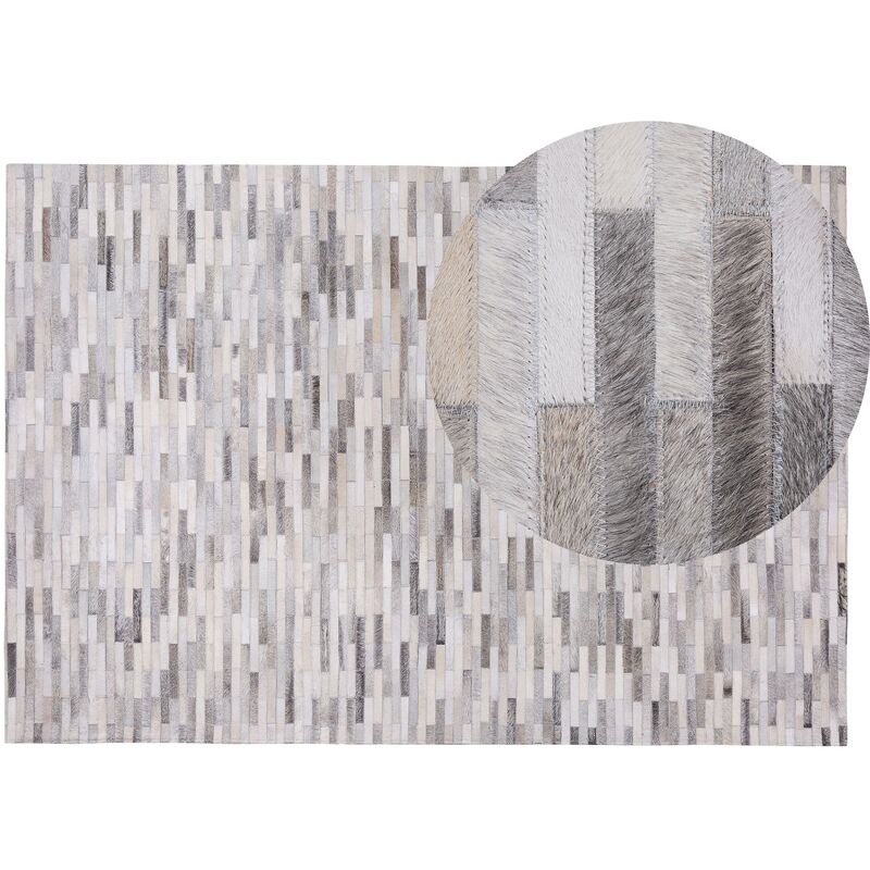 

Alfombra de piel gris 140x200 cm AHILLI