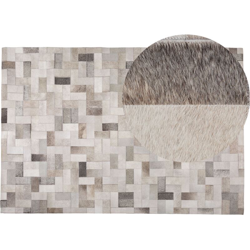 

Alfombra de piel gris 140x200 cm KORFEZ