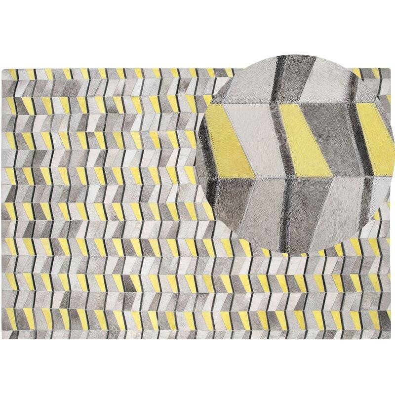 

Alfombra gris/amarillo 160 x 230 cm BELOREN