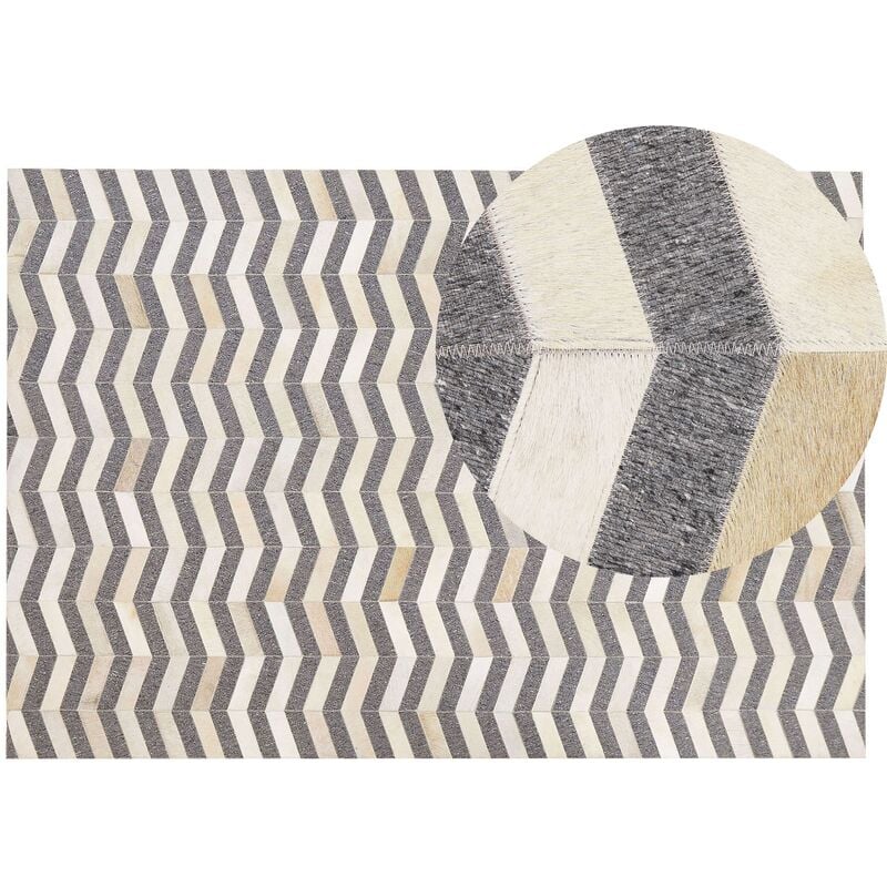 

Alfombra de piel gris/beige 140x200 cm BAGGOZE