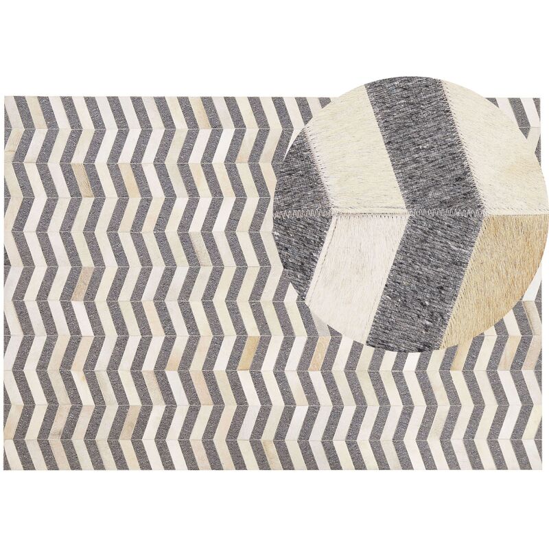 

Alfombra de piel gris/beige 160x230 cm BAGGOZE