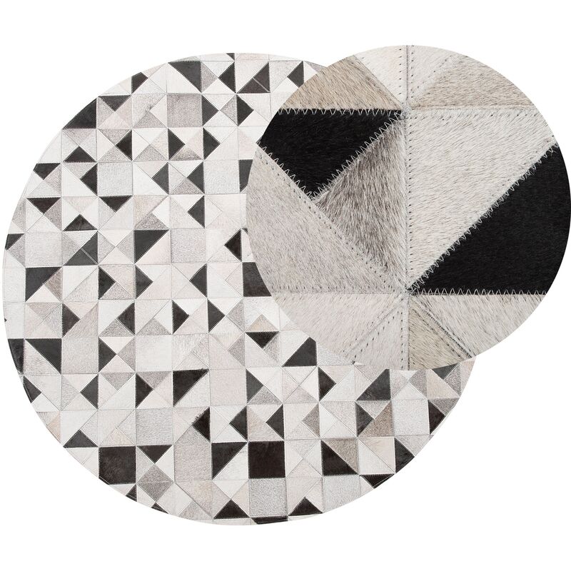

Alfombra de piel gris/negro ⌀140 cm KIRKLAR