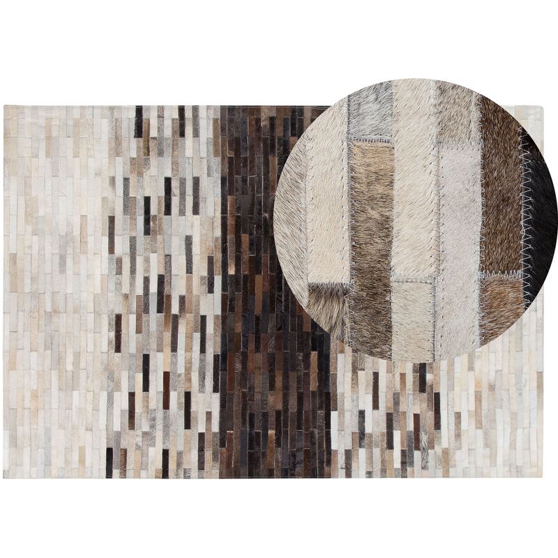 

Alfombra de piel marrón/beige 140x200 cm SINNELI