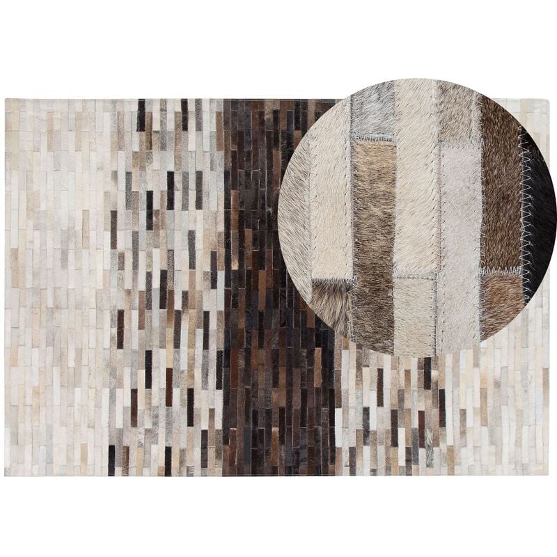 

Alfombra de piel marrón/beige 160x230 cm SINNELI
