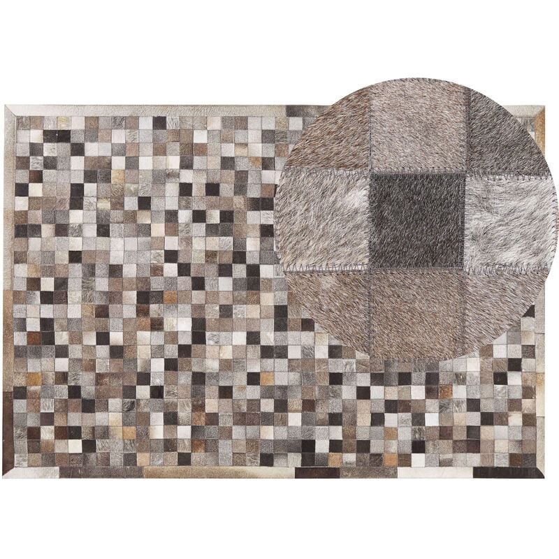 

Alfombra de piel multicolor patchwork 140x200 cm ARMUTLU