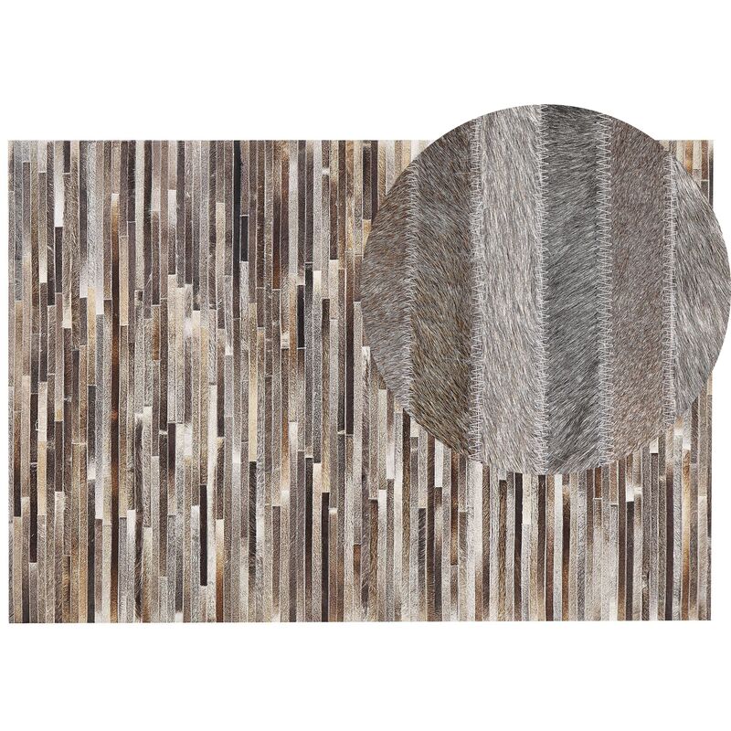 

Alfombra de piel multicolor patchwork 140x200 cm TUZLUCA