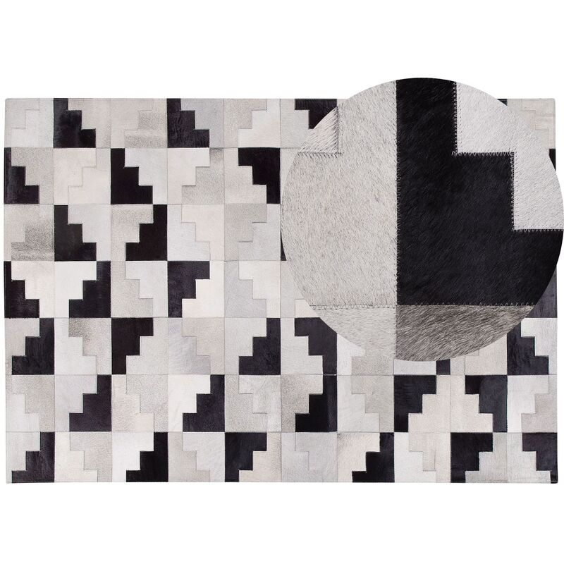 

Alfombra de piel negra/gris 160x230 cm EFIRLI