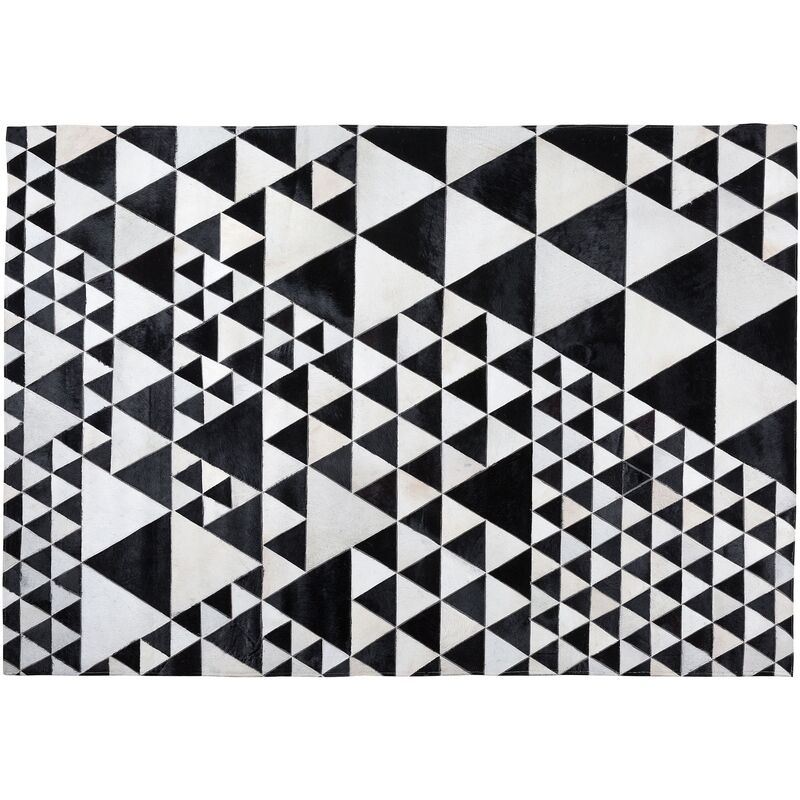

Alfombra de piel negro-blanco 160x230 cm ODEMIS