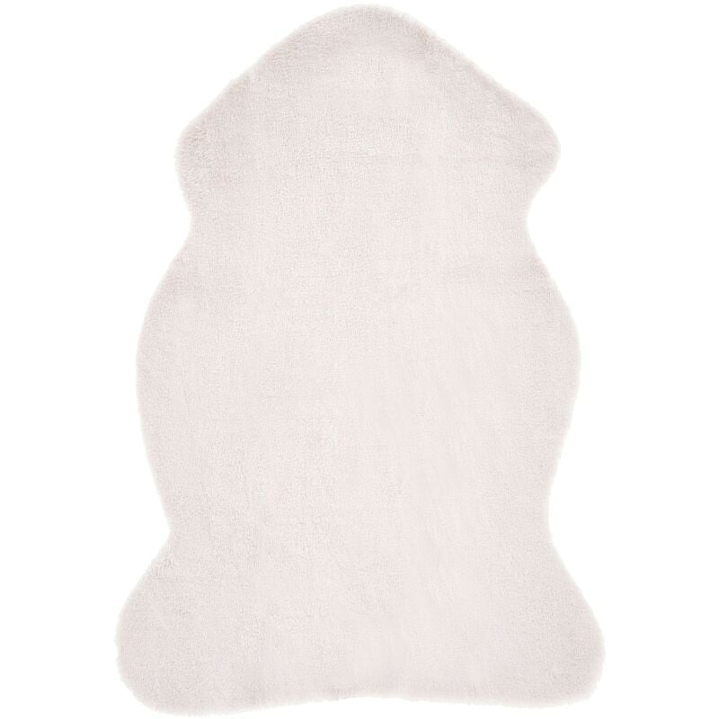 

Alfombra de poliéster blanco 60 x 90 cm UNDARA