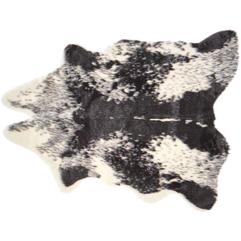 

Alfombra de piel sintética de vaca negra 60x90 cm NAMBUNG